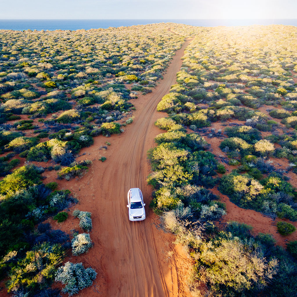 4WD Hire car in the Kimberley remote landscape.